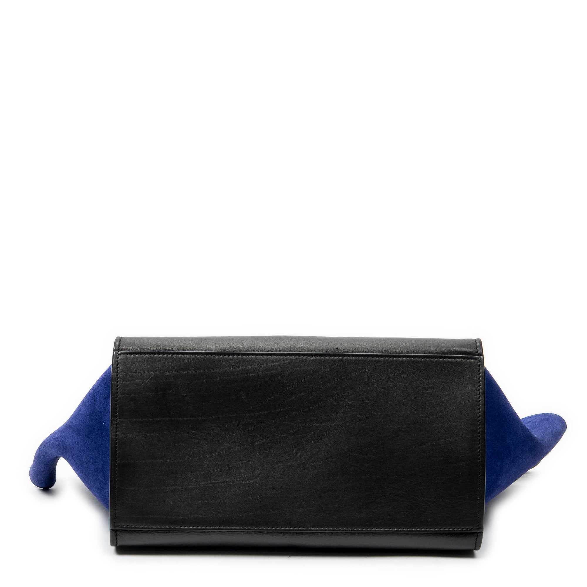 Shoulder Bag Small Tricolor Trapeze Black Calfskin Leather