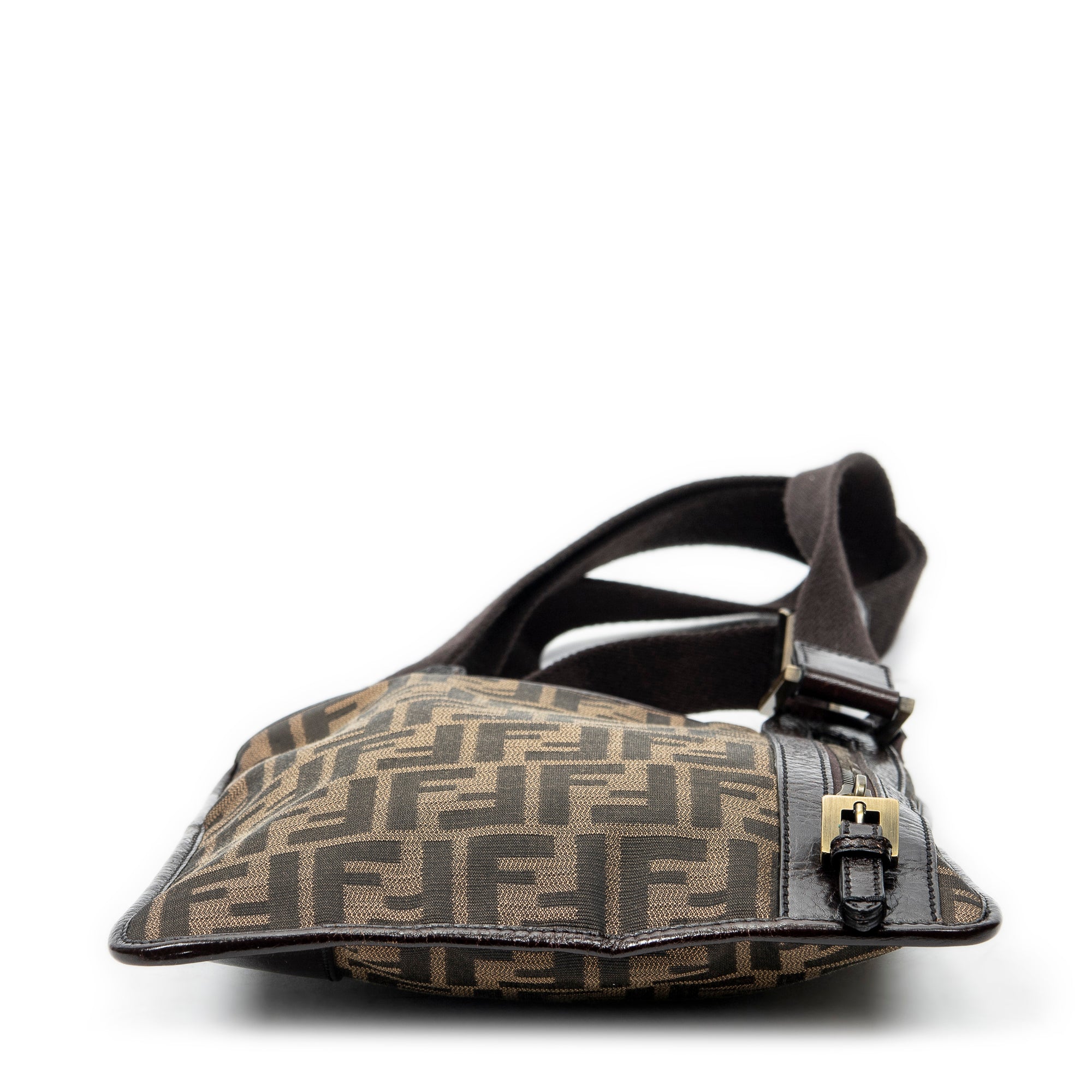 Shoulder Bag Small Messenger Crossbody Brown Zucca Canvas