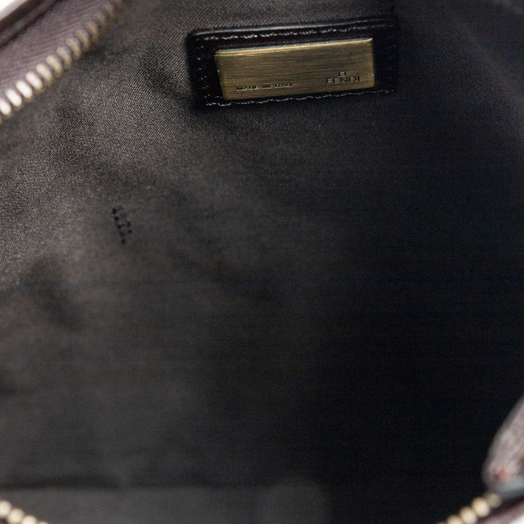 Shoulder Bag Small Messenger Crossbody Brown Zucca Canvas
