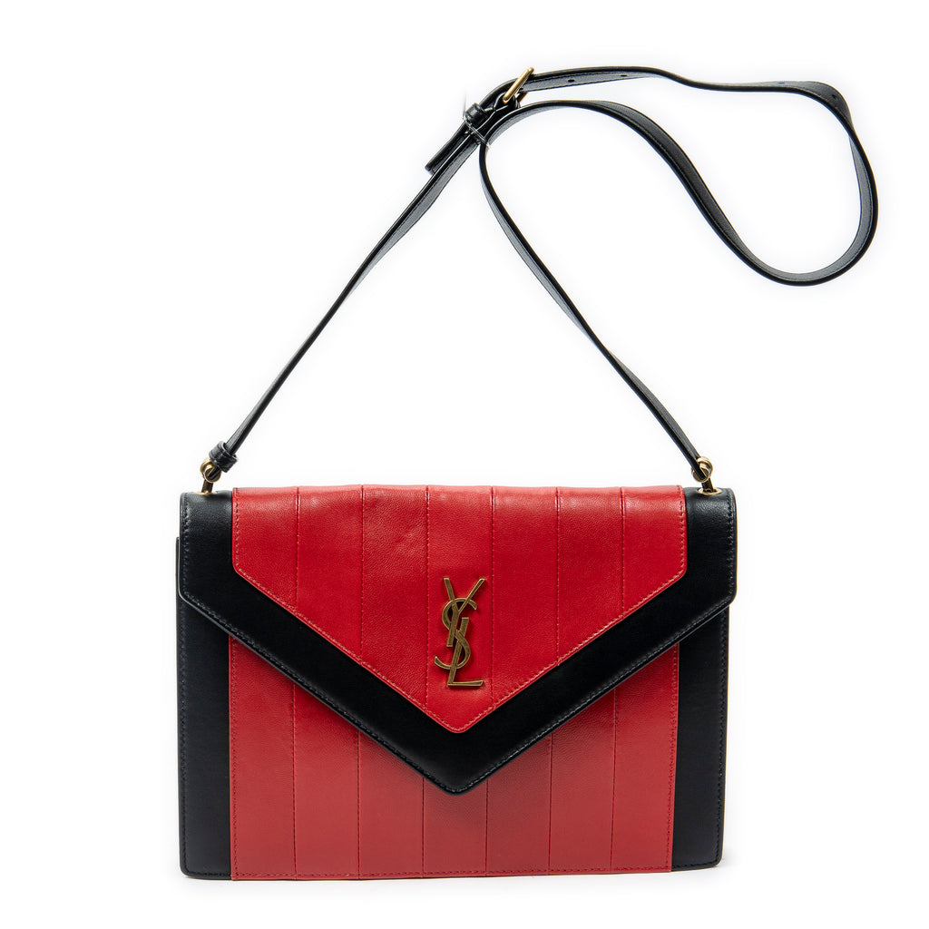 Yves Saint Laurent - Sacoche Gaby Envelope - Rouge/Noir