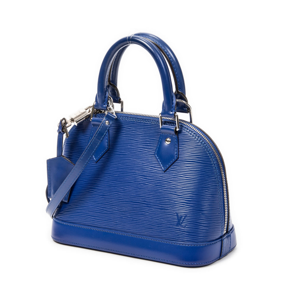 Handbag Alma BB Blue Electric Epi