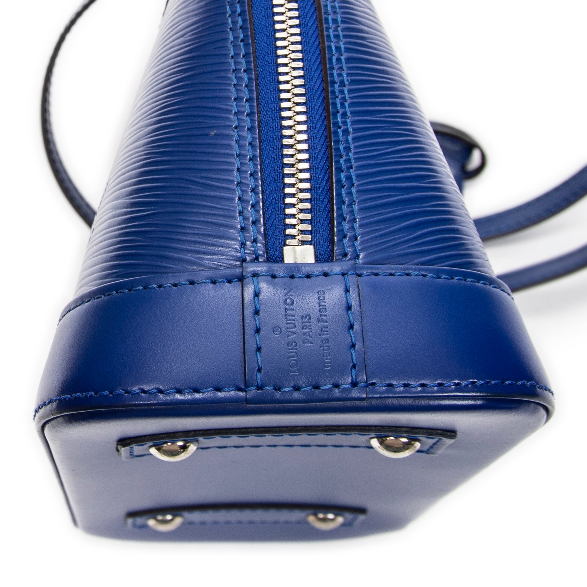 Handbag Alma BB Blue Electric Epi