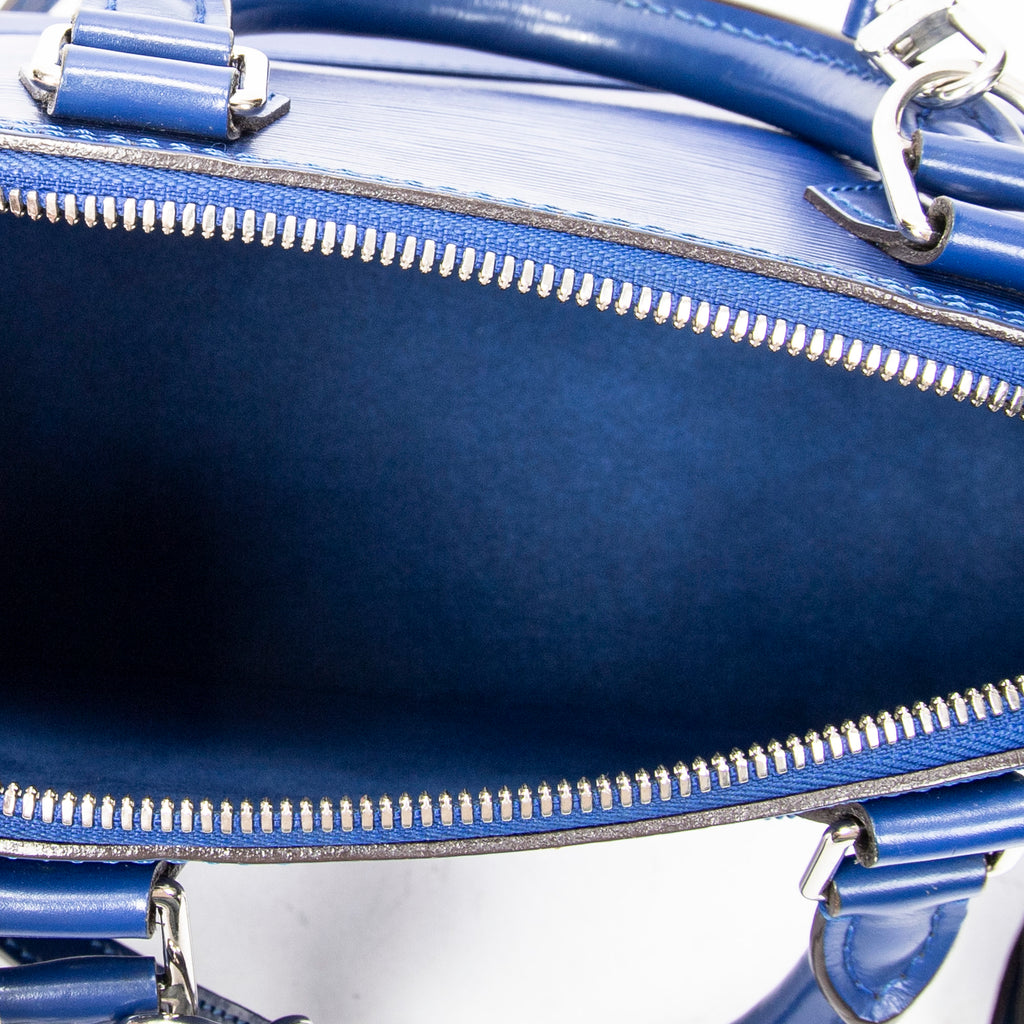 Handbag Alma BB Blue Electric Epi