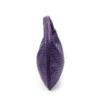 Shoulder Bag Veneta Hobo Purple Intrecciato Leather