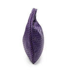 Shoulder Bag Veneta Hobo Purple Intrecciato Leather