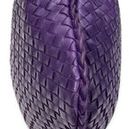 Shoulder Bag Veneta Hobo Purple Intrecciato Leather