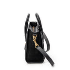 Shoulder Bag Nano Bicolor Luggage Black Calfskin Leather