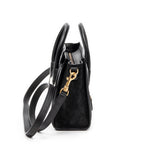 Shoulder Bag Nano Bicolor Luggage Black Calfskin Leather