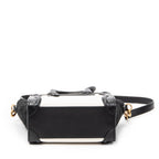 Shoulder Bag Nano Bicolor Luggage Black Calfskin Leather