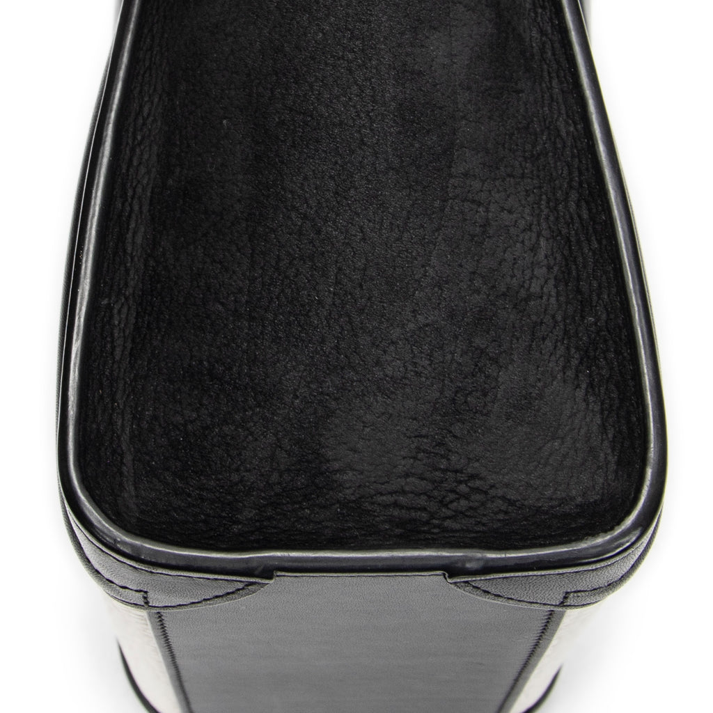 Shoulder Bag Nano Bicolor Luggage Black Calfskin Leather