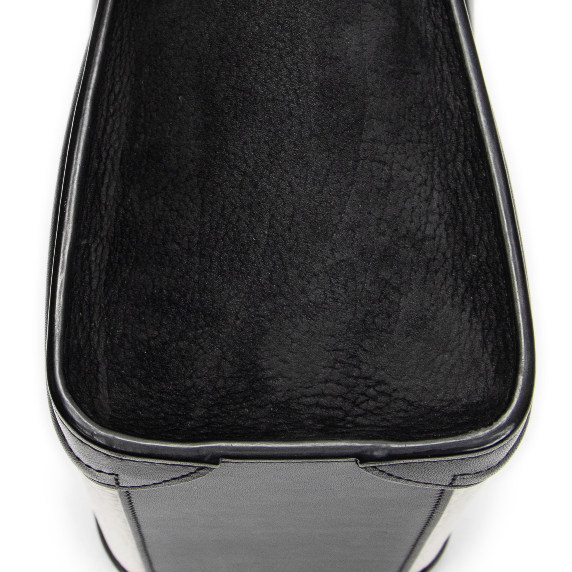 Shoulder Bag Nano Bicolor Luggage Black Calfskin Leather