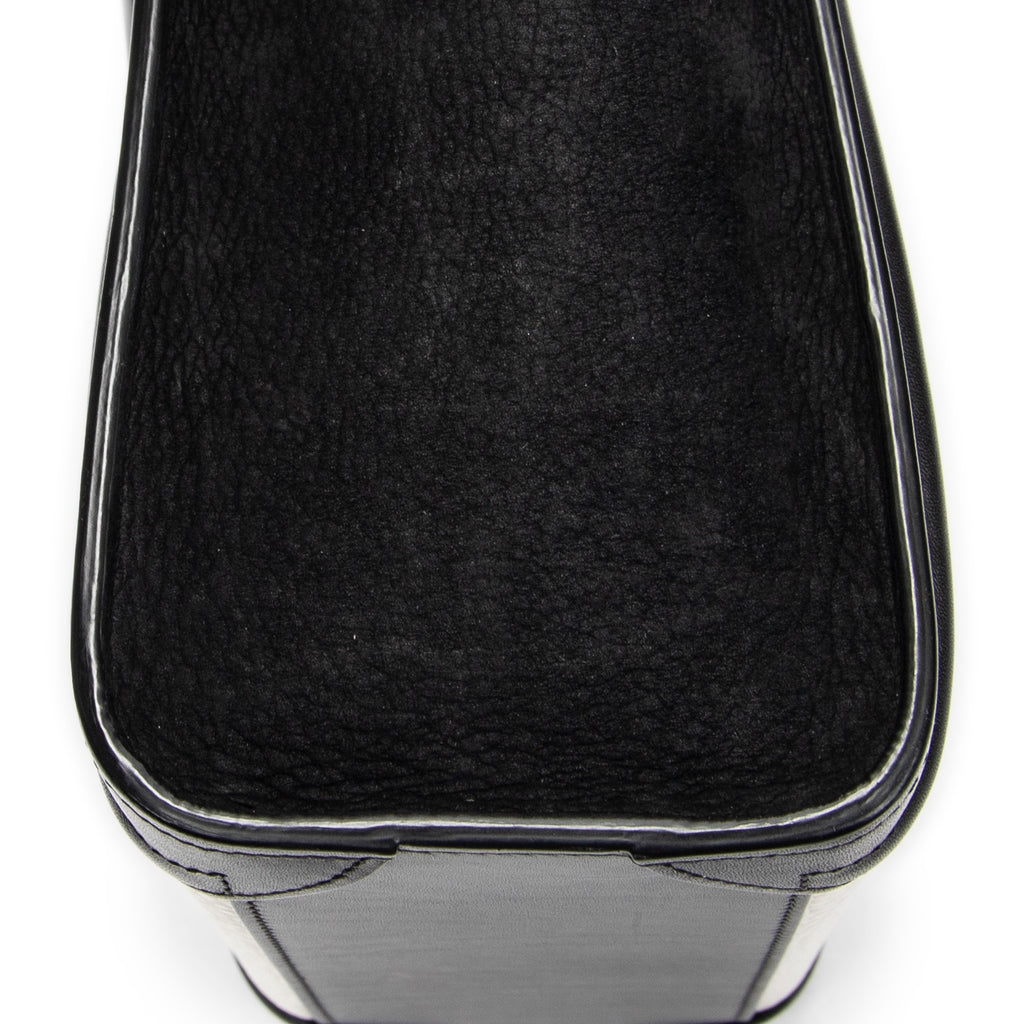Shoulder Bag Nano Bicolor Luggage Black Calfskin Leather