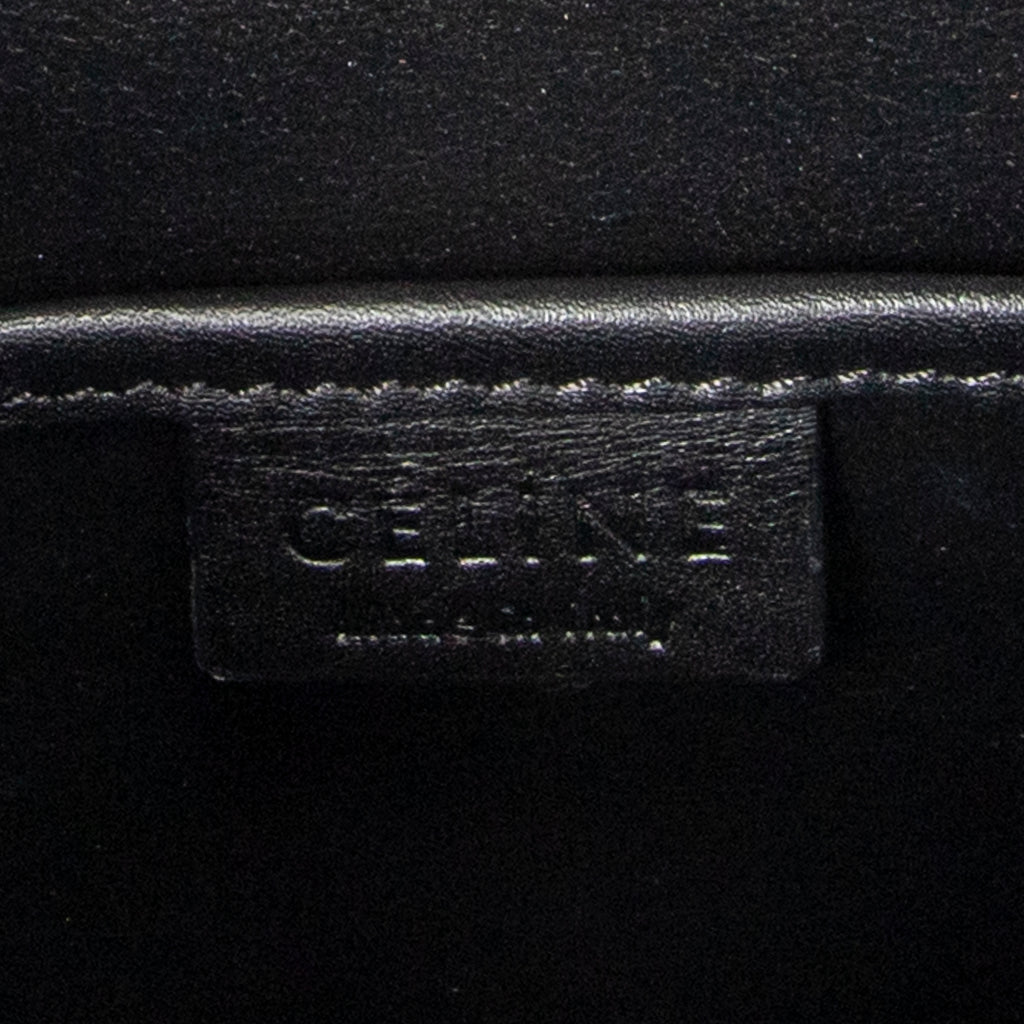 Shoulder Bag Nano Bicolor Luggage Black Calfskin Leather