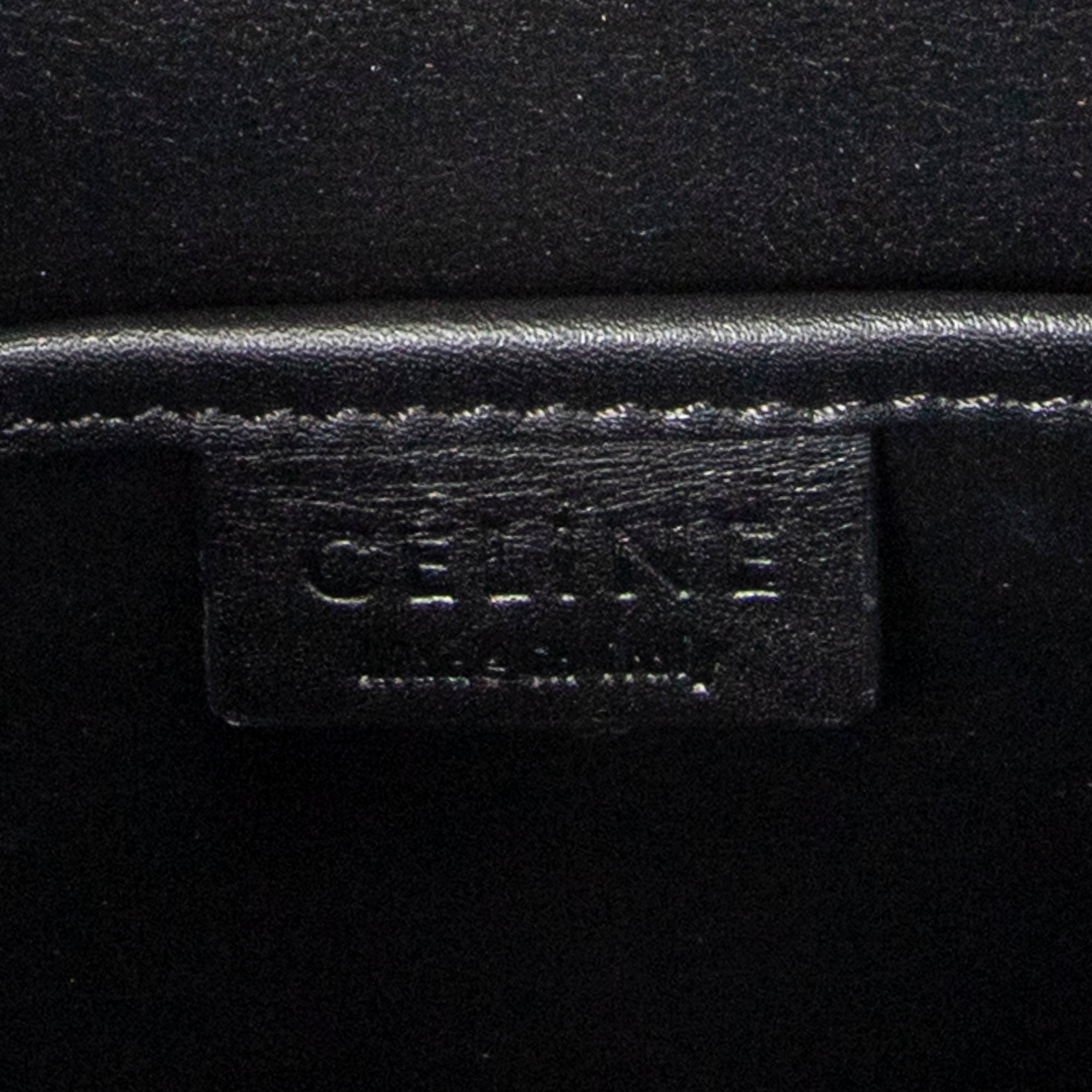 Shoulder Bag Nano Bicolor Luggage Black Calfskin Leather