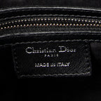 Shoulder Bag Small Soft Shopping Tote Black Cannage Lambskin Leather