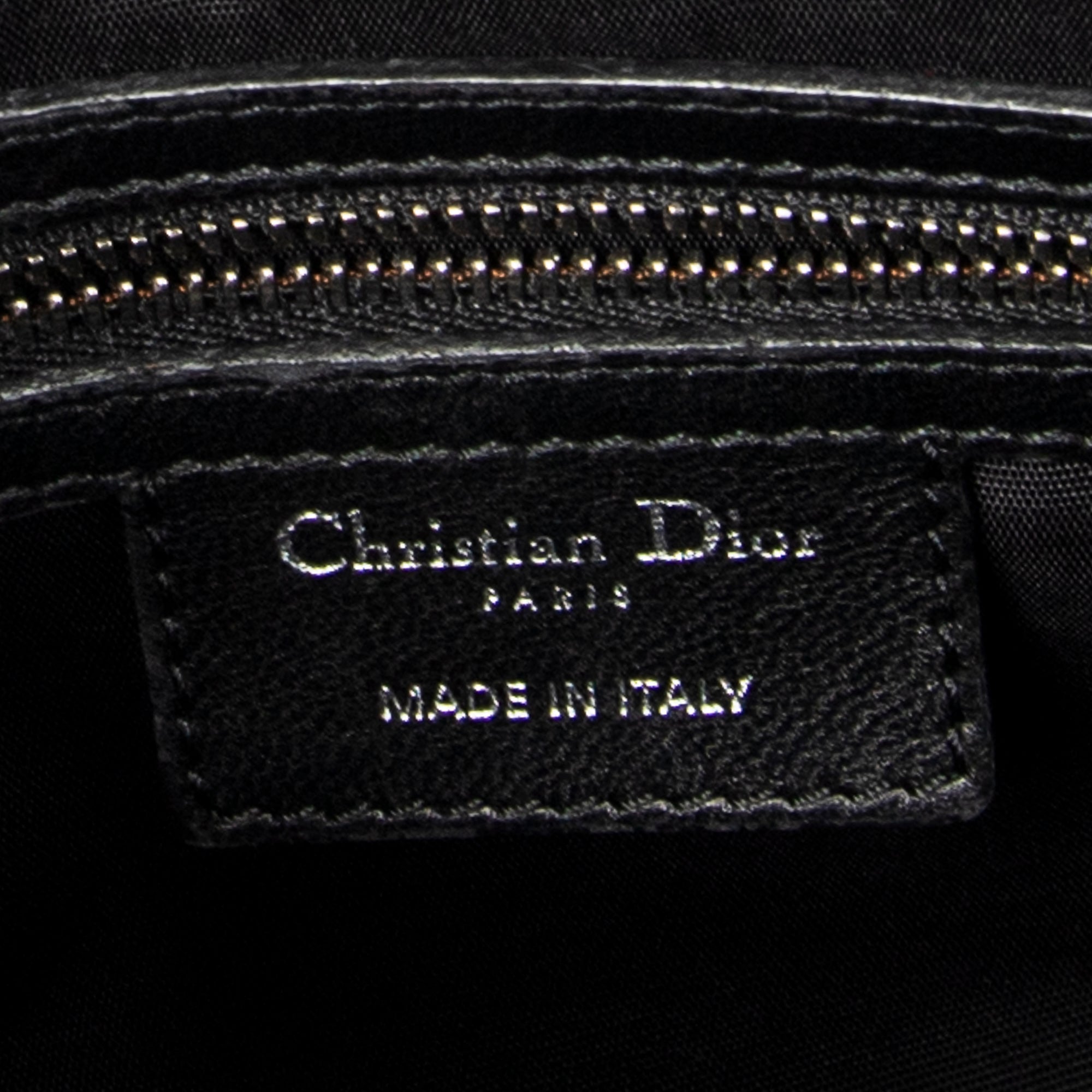 Shoulder Bag Small Soft Shopping Tote Black Cannage Lambskin Leather
