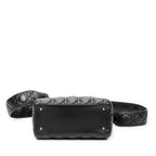 Shoulder Bag Medium Lady Dior Zip Black Cannage Lambskin Leather