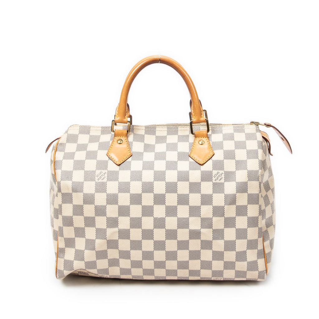 Handbag Speedy 30 Ivory Damier Azur