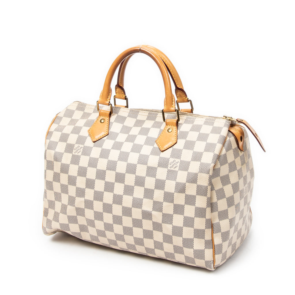 Handbag Speedy 30 Ivory Damier Azur