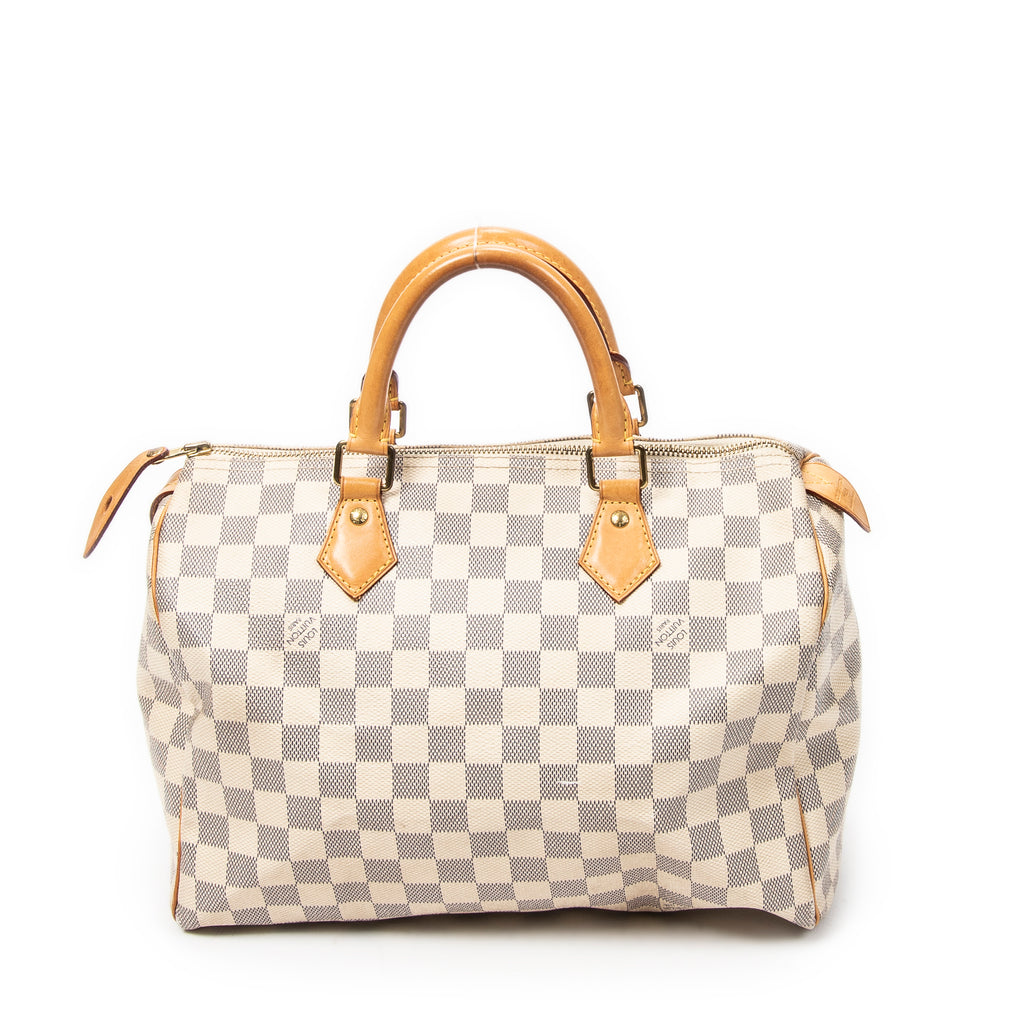 Handbag Speedy 30 Ivory Damier Azur