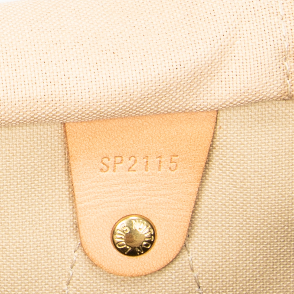 Handbag Speedy 30 Ivory Damier Azur