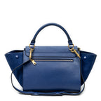 Shoulder Bag Small Trapeze Royal Blue Grained Calfskin Leather