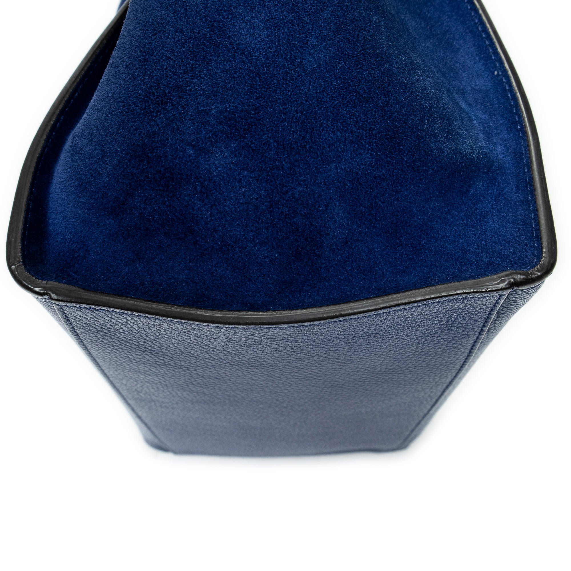 Shoulder Bag Small Trapeze Royal Blue Grained Calfskin Leather