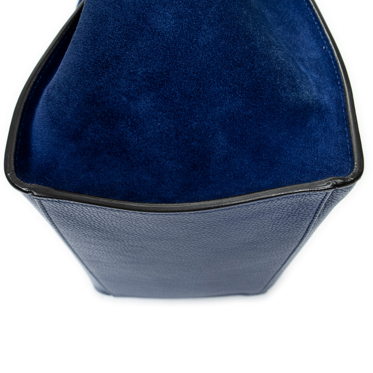 Shoulder Bag Small Trapeze Royal Blue Grained Calfskin Leather