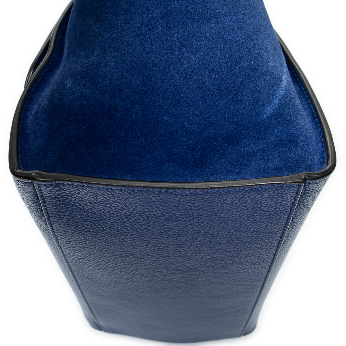 Shoulder Bag Small Trapeze Royal Blue Grained Calfskin Leather