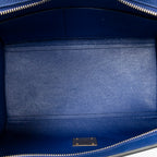 Shoulder Bag Small Trapeze Royal Blue Grained Calfskin Leather
