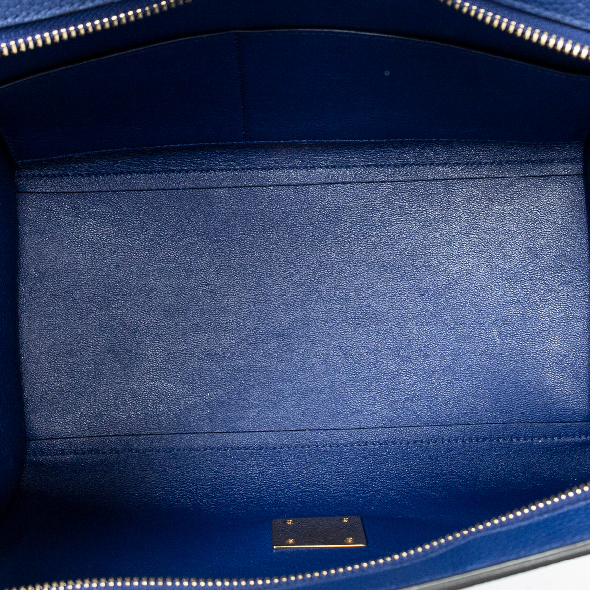 Shoulder Bag Small Trapeze Royal Blue Grained Calfskin Leather