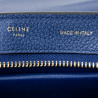 Shoulder Bag Small Trapeze Royal Blue Grained Calfskin Leather