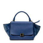 Shoulder Bag Small Trapeze Royal Blue Grained Calfskin Leather
