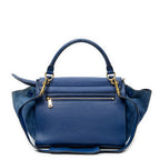 Shoulder Bag Small Trapeze Royal Blue Grained Calfskin Leather