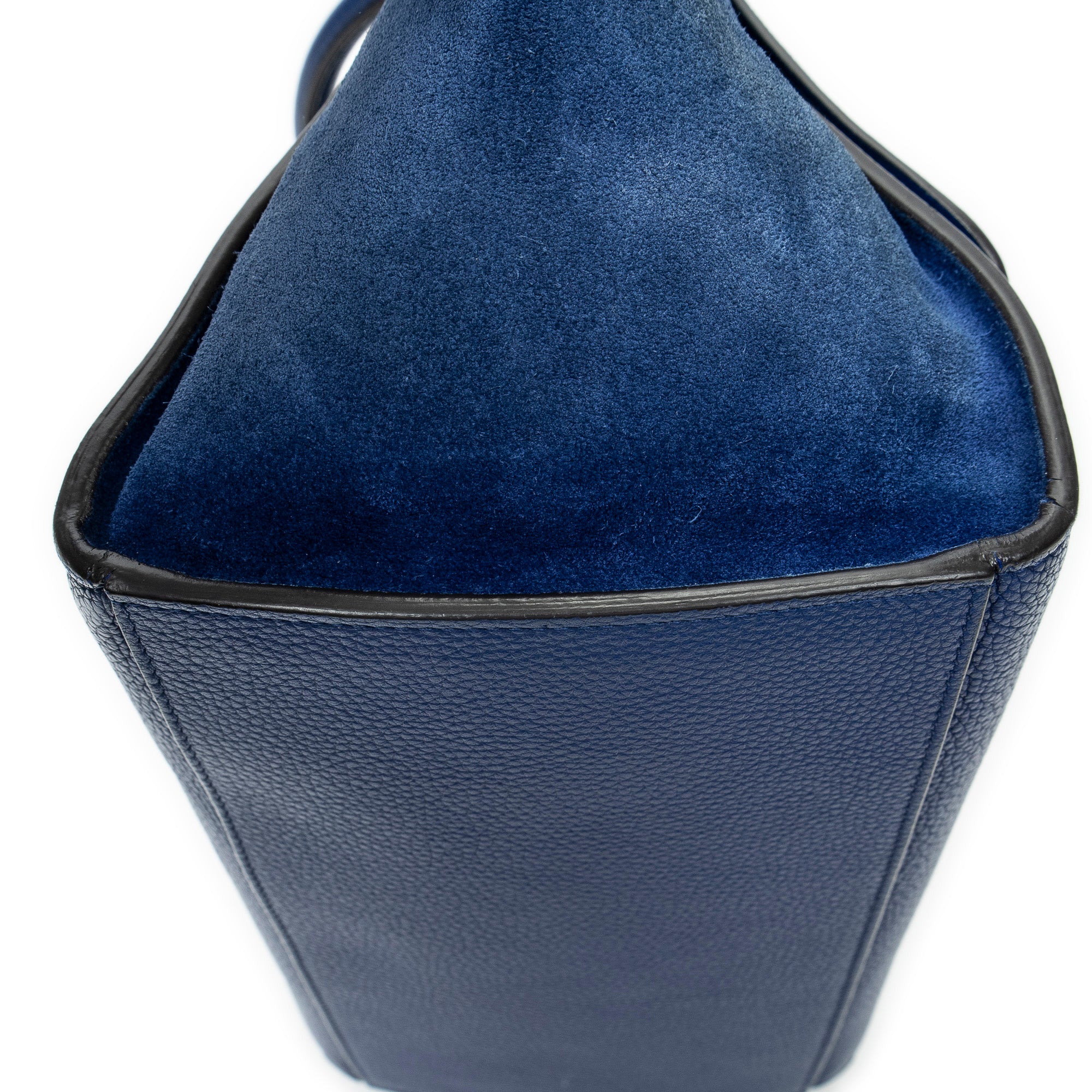 Shoulder Bag Small Trapeze Royal Blue Grained Calfskin Leather
