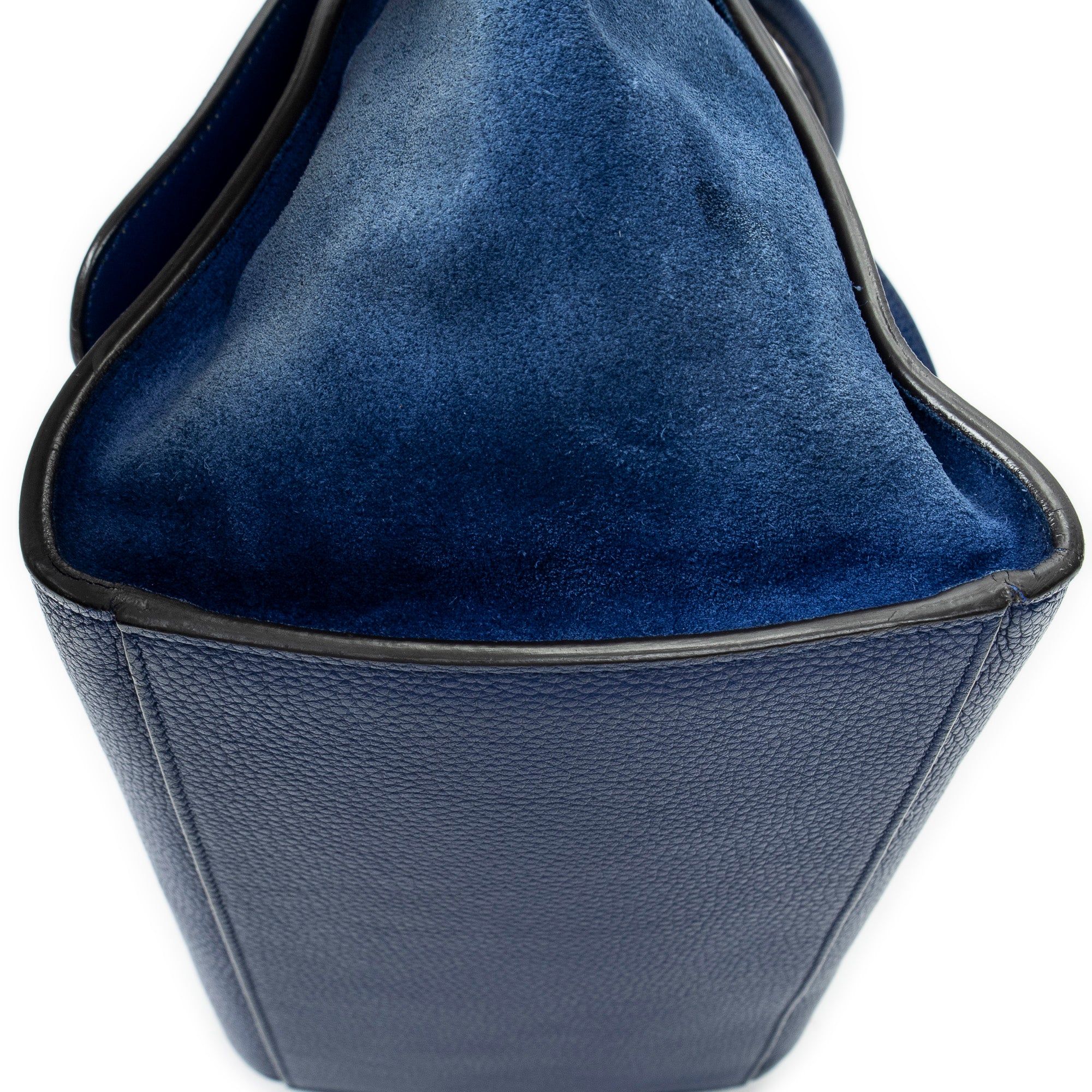 Shoulder Bag Small Trapeze Royal Blue Grained Calfskin Leather