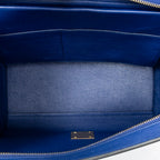 Shoulder Bag Small Trapeze Royal Blue Grained Calfskin Leather