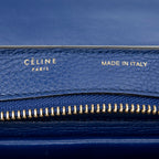 Shoulder Bag Small Trapeze Royal Blue Grained Calfskin Leather