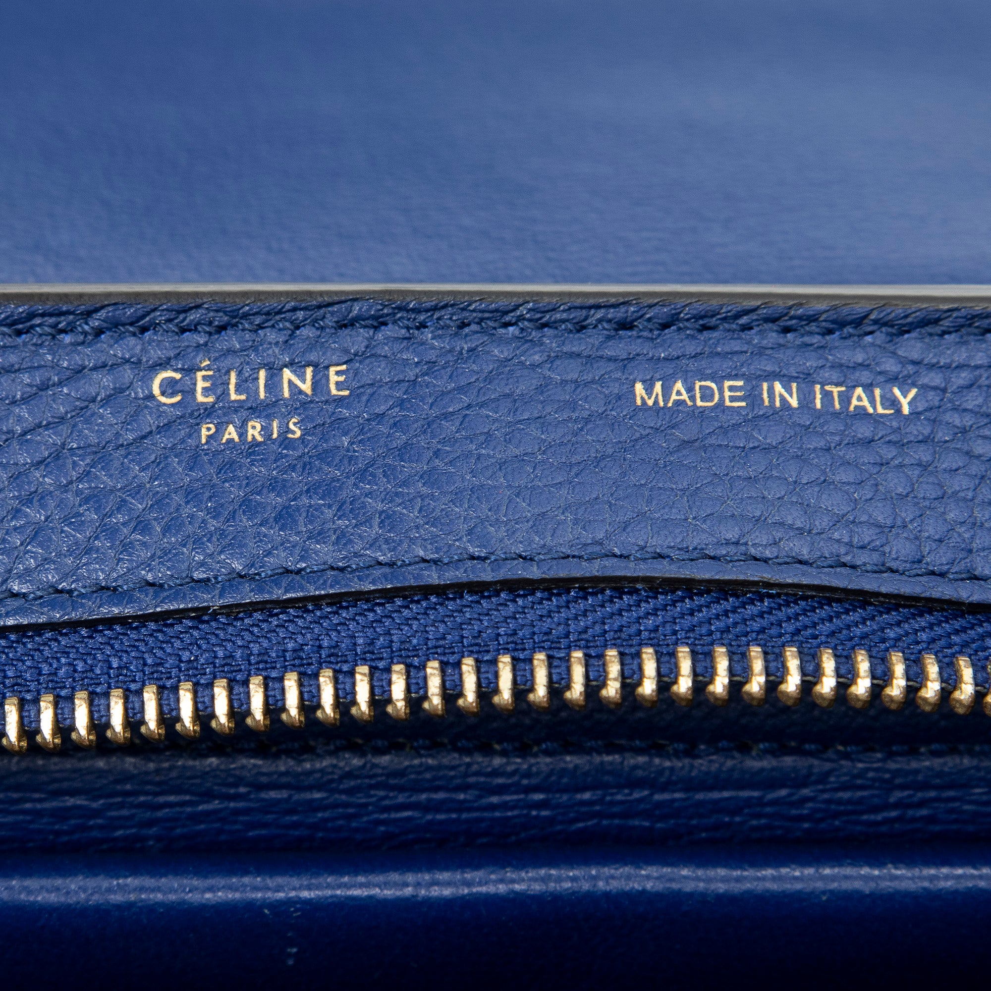Shoulder Bag Small Trapeze Royal Blue Grained Calfskin Leather
