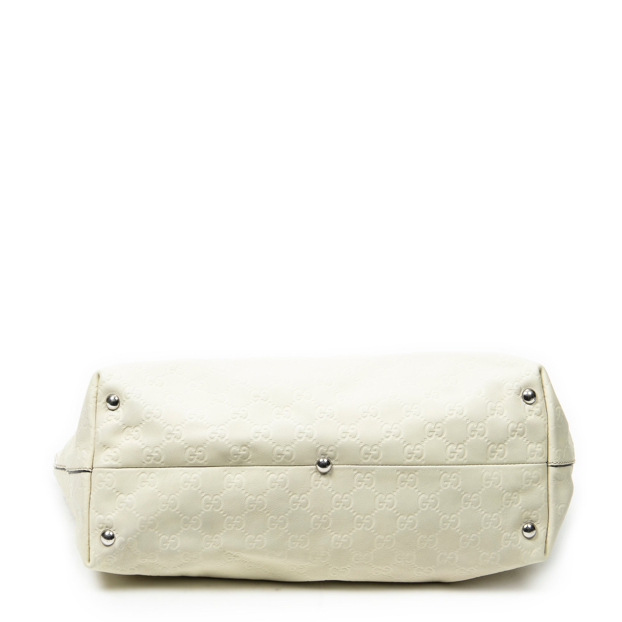 Shoulder Bag Icon Bit Tote White Guccissima Leather