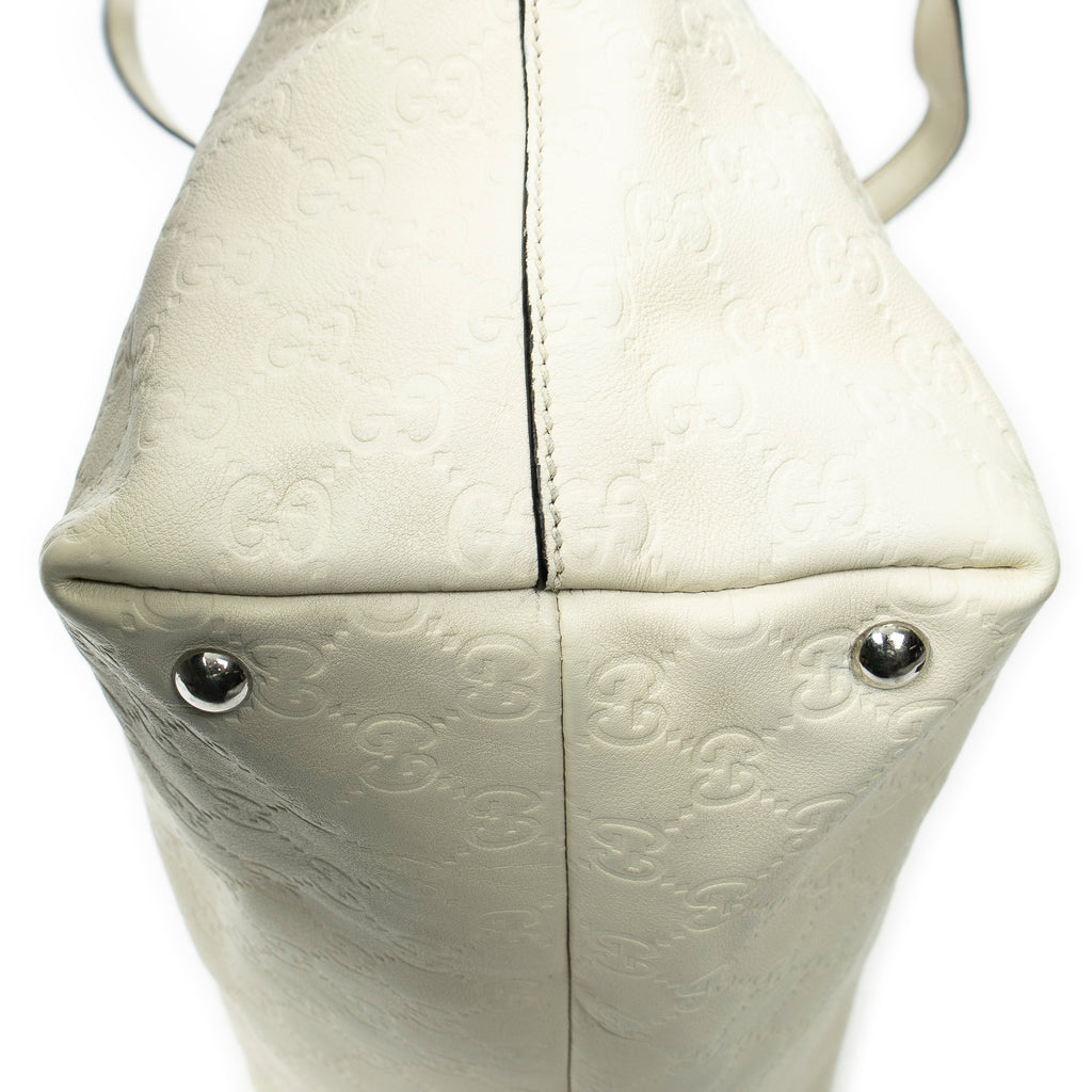 Shoulder Bag Icon Bit Tote White Guccissima Leather