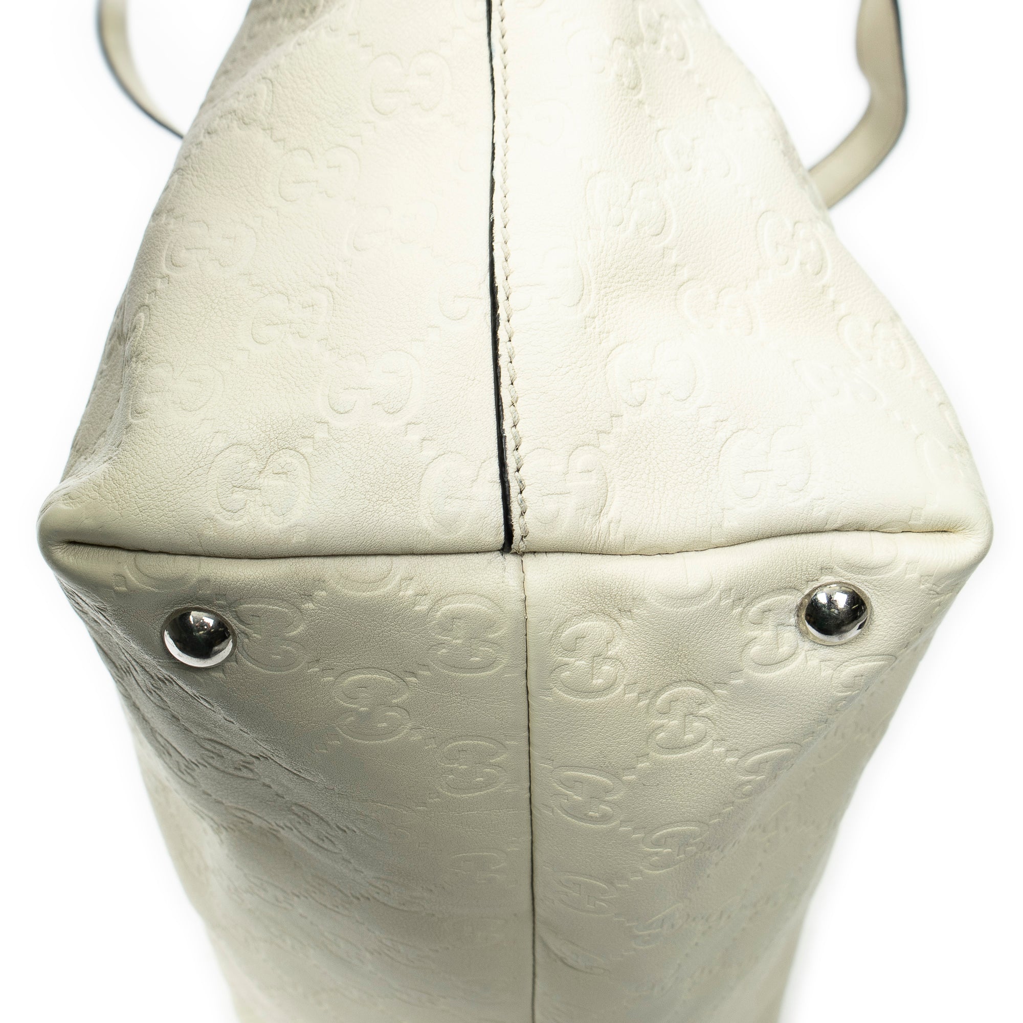 Shoulder Bag Icon Bit Tote White Guccissima Leather