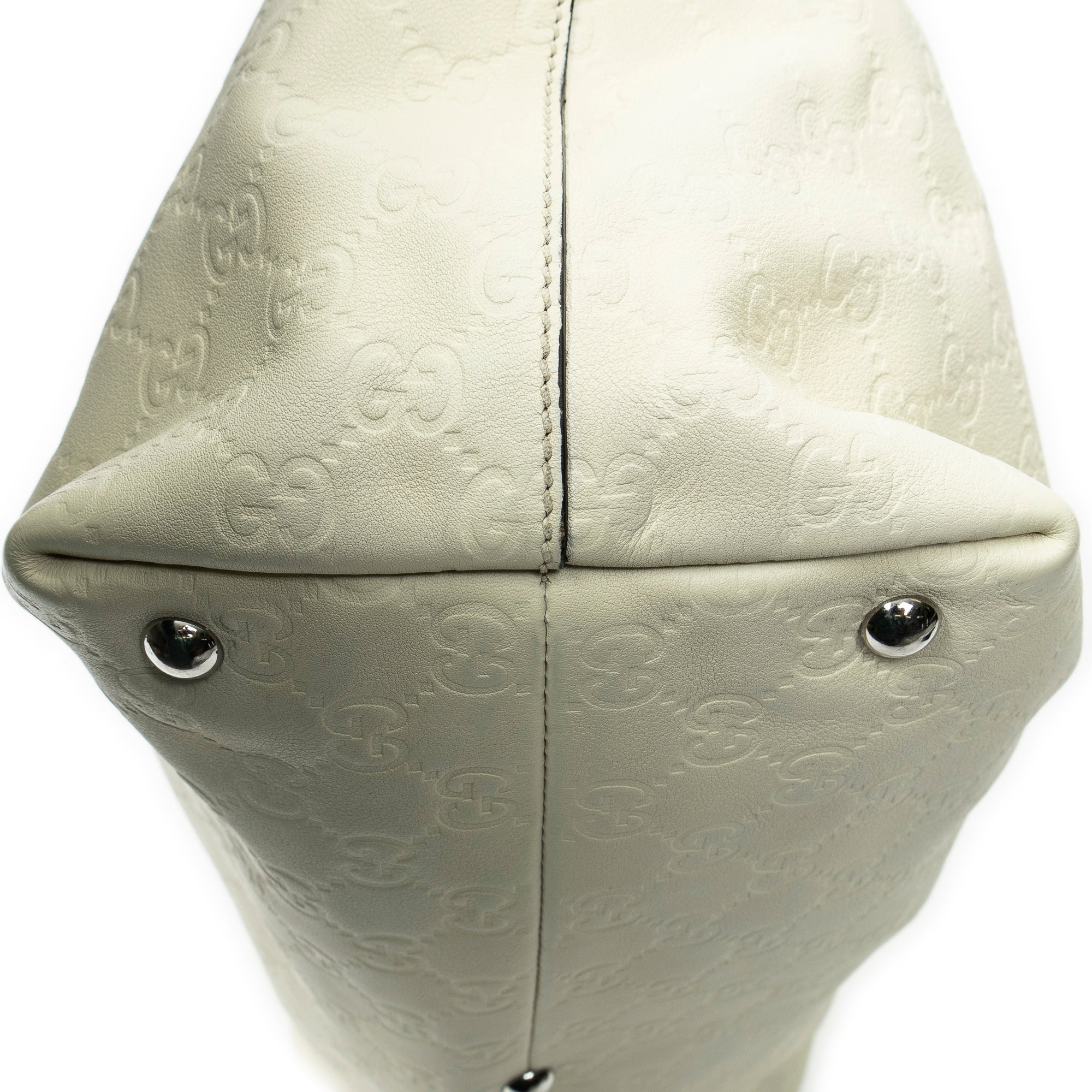 Shoulder Bag Icon Bit Tote White Guccissima Leather