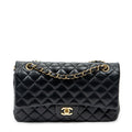 Shoulder Bag Classic Double Flap 26 Black Quilted Lambskin Leather