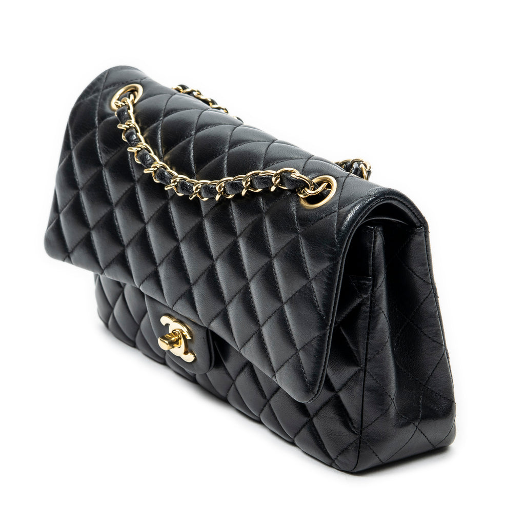 Shoulder Bag Classic Double Flap 26 Black Quilted Lambskin Leather