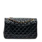 Shoulder Bag Classic Double Flap 26 Black Quilted Lambskin Leather