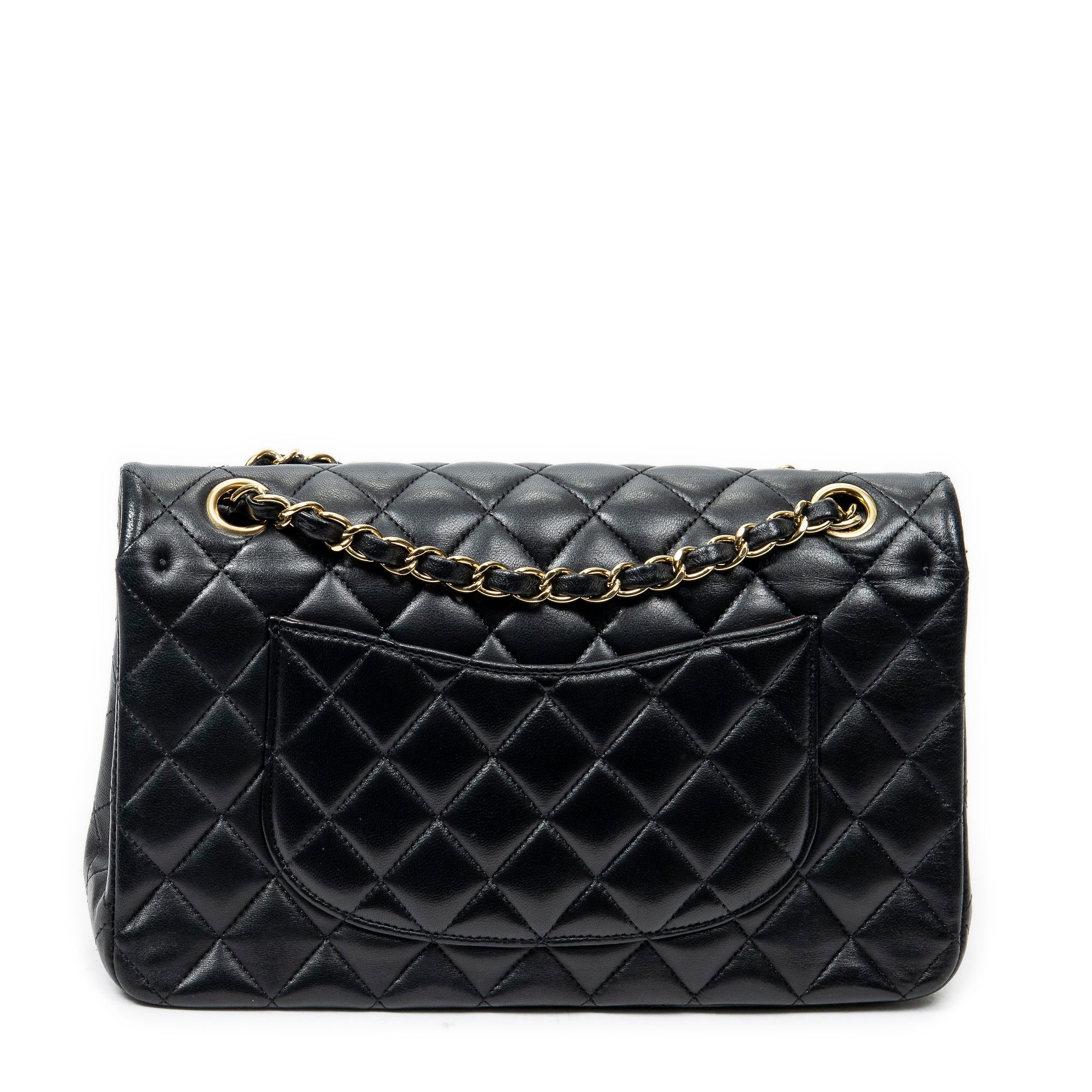 Shoulder Bag Classic Double Flap 26 Black Quilted Lambskin Leather