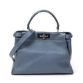 Shoulder Bag Medium Peekaboo Light Blue Calfskin Leather