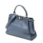 Shoulder Bag Medium Peekaboo Light Blue Calfskin Leather