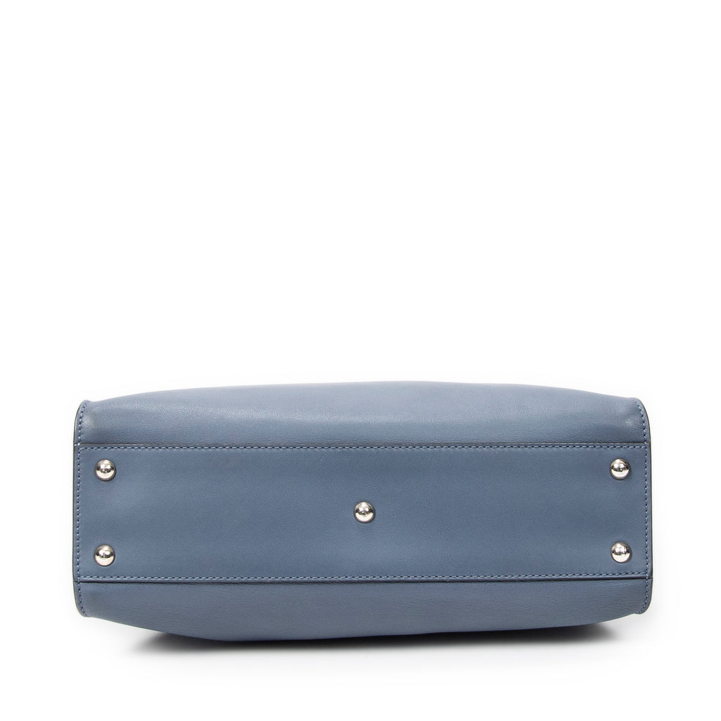 Shoulder Bag Medium Peekaboo Light Blue Calfskin Leather